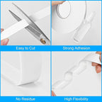 ToLanbbt Double Sided Foam Tape 0.5In x 10FT, Mounting Tape Heavy Duty, Strong Adhesive Weatherproof Seal Strips for DIY Craft Picture Poster, Car & Gap Filling Mountings, Home Office Decor (White)