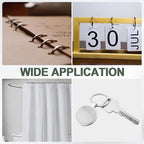 PATIKIL 1.8" x 2" Loose Leaf Binder Rings, 30 Pcs Metal Book Rings Nickel Keychain Ring for Paper Index Cards Flash Card Notebook Rings Office Home Book Binder, Silver Tone