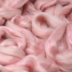 Merino Silk Luxe Tonal Designer Blend. Superfine Merino, Mulberry Silk, Tussah Silk. Top Roving for Spinning or Felting. Fleur de Rose 1oz