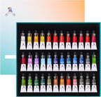 MeiLiang Watercolor Paint Set 36 Vibrant Colors 5ml / 0.17 Fl Oz Tubes, Watercolor Tubes with Great Value, Water Color Paints Art Supplies for Adults, Artists & Beginners