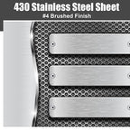 1 Pcs 430 Stainless Steel Sheet Metal 12 x 2 Inches 24GA Metal Plates Panel #4 Brushed Finish Magnetic Mount Board Wall Food Truck Restaurant Crafting Kitchen Floor Trailer Garage Gym