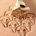 DandS ltd Leather Stamp Tool, Raven Skull, Professional Steel Craft Tool for Leatherworking, Embossing, Carving & Stamping Leather Projects, Belts Wallets & DIY Projects Compatible with Mallet #358