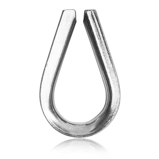 Heavy Duty Stainless Steel Thimbles for 5/16” Cables, T316 Marine Grade – Lot of 10