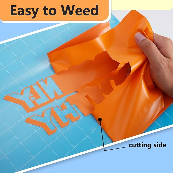 RENLITONG Matte Orange Iron on Vinyl Roll - 12Inch x 13ft HTV Heat Transfer Vinyl for T-Shirt, HTV Rolls for All Cutter Machine - Easy to Cut & Weed for Heat Transfer Design