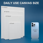 Stretched Canvases for Painting 9x12 Inch 7-Pack, 10 oz Triple Primed Acid-Free 100% Cotton Blank Canvas, Rectangular Canvas for Oil Paint Acrylics Pouring & Wet Art Media
