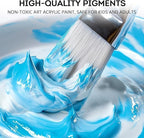 ABEIER Acrylic Paint, 20 Colors (250 ml/8.45oz) Acrylic Paint Bottle Set, Non-Toxic, Rich Pigments Bulk Painting Supplies for Canvas Crafts Wood Ceramic, Ideal for Artists, Beginners and Students