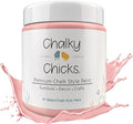 Chalky Chicks All-in-One Chalk Paint for Furniture or Cabinet - 16 Fl Oz - Matte Finish Sweet 16 (Pink) for Metal, Wood Furniture Paint - No Sanding All-in-One for Home Decor & Crafts, USA Made