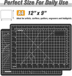 DIYSELF Cutting Mat 9in12in, Self Healing A4 for Crafts, Sewing, Fabric, Double Sided, Desktop, Rotating for Quilting