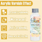 Gloss Varnish for Acrylic Painting, 100ml Clear Acrylic Varnish Gloss Keeps Paintings from Yellowing, Cracking, Maintains Permanent Color