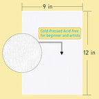 Cotton Watercolor Paper Pad 2 Pack, 9x12 Inch Water Color Paper 140lb/300gsm, Acid-Free Cold Press Textured 40 Sheets for Painting, Drawing, Mixed Media Art Supplies for Artists, Students, Beginners