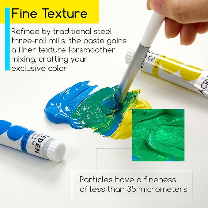 MEEDEN Beginners Acrylic Paint Set: 48 Colors 12ml/0.41 fl oz Heavy Body Starter Set - Non-toxic Rich Pigments Art Paint for Kids Adults Hobbists Painting on Canvas Wood Fabric Craft