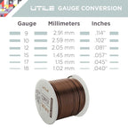 UTILE Bonsai Wire - Armature Aluminum Wire 100 ft 15 Gauge 1.8 mm Bonsai Training Wire, Tree Kit, Plant, Sculpting, Clay, Crafts, Bendable, Gardening, Beading and Jewelry Making (Copper)