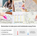 BAYTORY 24Pcs Colored Erasable Gel Pens, Fine Point 0.7mm, Retractable Assorted Colors Pen with Eraser, Smooth Writing Erasable Pens for Drawing Crossword Puzzles