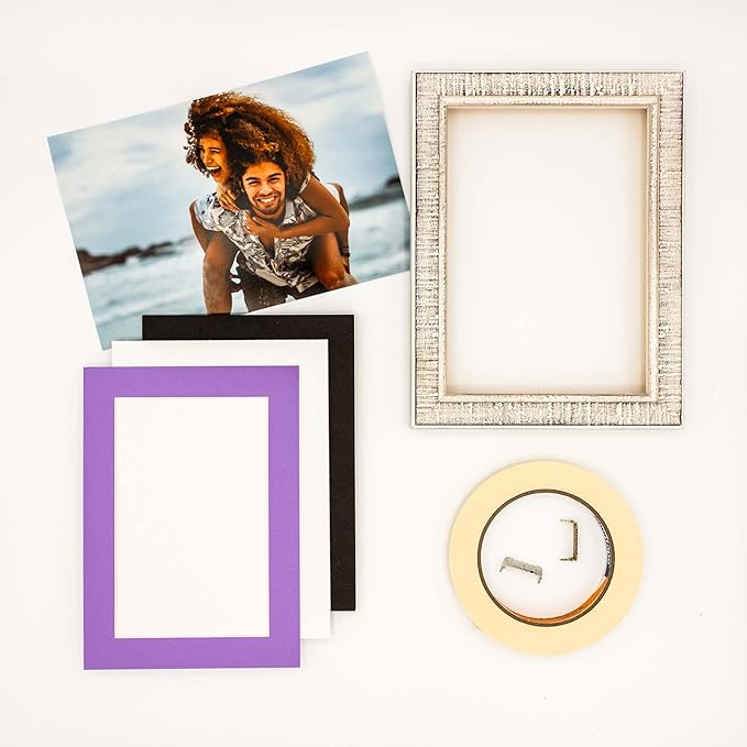 6x8 Mat for 8x10 Frame - Precut Mat Board Acid-Free Show Kit with Backing Board, and Clear Bags Light Purple 6x8 Photo Matte Made to Fit a 8x10 Picture Frame Matboard for Framing, Pack of 10 Mats