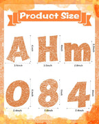 237 Pcs Glitter Bulletin Board Letters, Numbers and Punctuation, Poster Board Letters Alphabet Cut Out Cardboard Letters Accessories for Classroom Display Decorating Supplies 4inch (Orange)