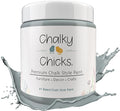 Chalky Chicks All-in-One Chalk Paint for Furniture or Cabinet - 16 Fl Oz - Matte Finish Overcast (Blue Gray) for Metal, Wood Furniture Paint - No Sanding All-in-One for Home Decor & Crafts, USA Made
