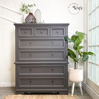 Dixie Belle Paint Company Chalk Finish Furniture Paint - Hurricane Gray (32oz) - Matte Medium Gray Chic Chalk Mineral DIY Furniture Paint