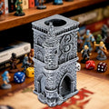 D&D Castle Dice Tower for All Dice Sizes, 3D Resin Rolling Trays, Fantasy Tabletop Game Accessories, Dragon Dice Tower Portable, Perfect for DND RPG, Gifts for Player (Dice Not Included)