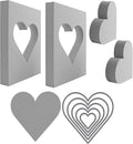 BAOFALI 9 Pcs Heart Cut Stamping Foam Grey Moldable Foam Stamps Plastic Dry Foam Stamp Pad Cut and Dry Foam Stamping Foam Block for Sculpture, Modeling, DIY Arts and Handicrafts Projects