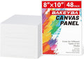 Canvas Boards for Painting 48 Pack, 8x10 Inch Painting Canvas Panels, 100% Cotton White Blank Art Supplies for Acrylics Oil Watercolor Tempera Paints