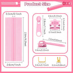 DOITEM Zipper Tape 3 mm Nylon Endless Zipper Set with Slider - 5 Colors