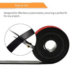 DOBTIM Solid Neoprene Rubber Strips with Adhesive Backing 1/16 (.062)" Thick x 3" Wide x 10' Long, Self Adhesive Rubber Sheets, Rolls & Strips for DIY Gaskets Crafts Pads Seals Warehouse Flooring