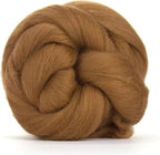 Revolution Fibers Merino Wool Roving | Premium Combed Wool Top | 22 Micron, Perfect for Felting Projects, Spinning, Wall Hangings and Tapestry (Sienna)