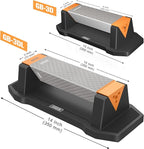 Extra Large Diamond Sharpening Stone Set 3 Side Grit 400/600/1000 Premium Industrial Diamond Knife Sharpener Suitable for Steel of any Hardness with Angle Guide and Non-Slip Base (GB-3DL)