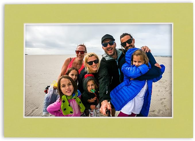 Poster Palooza 8x10 Mat Bevel Cut for 5x8 Photos - Acid Free Pistachio Green Precut Matboard - For Pictures, Photos, Framing - 4-ply Thickness