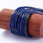 Natural Lapis Lazuli Cylinder Tube Beads 4x13mm 38cm/str Loose Semi Gemstone Stone Beads for Making Bracelets Necklace Earrings