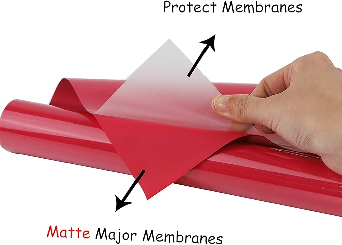 Guangyintong Heat Transfer Vinyl Red HTV Rolls, 12" x 12ft Iron on Vinyl for T-Shirts, Matte Surface HTV for All Cutter Machine Easy to Cut & Weed for Heat Vinyl DIY Design