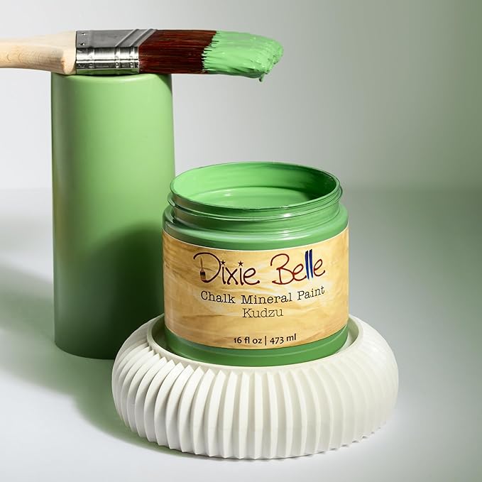 Dixie Belle Paint Company Chalk Finish Furniture Paint - Kudzu (8oz) - Matte Natural Green Chic Chalk Mineral DIY Furniture Paint