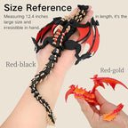 Wyvern Castle Dice Tower (with 5 polyhedral dice and a Dragon) for Table Games, D&D & RPG Games,Perfect Table Decoration and Party Surprise Gifts (Red Black)