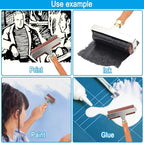 Soft Rubber Roller, Brayer Ideal for Anti Skid Tape Construction Tools, Print, Ink and Stamping Tools(4-Inch, Brown)