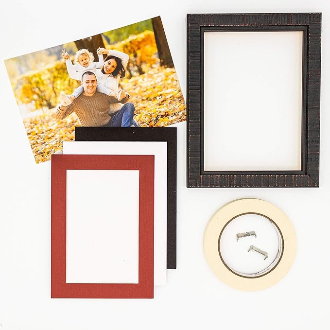 Pack of 25 Acid Free 8.5x11 Mats Bevel Cut for 7x9 Photos - Brick Red Precut Matboards For Pictures, Photos, Framing - 4-ply Thickness