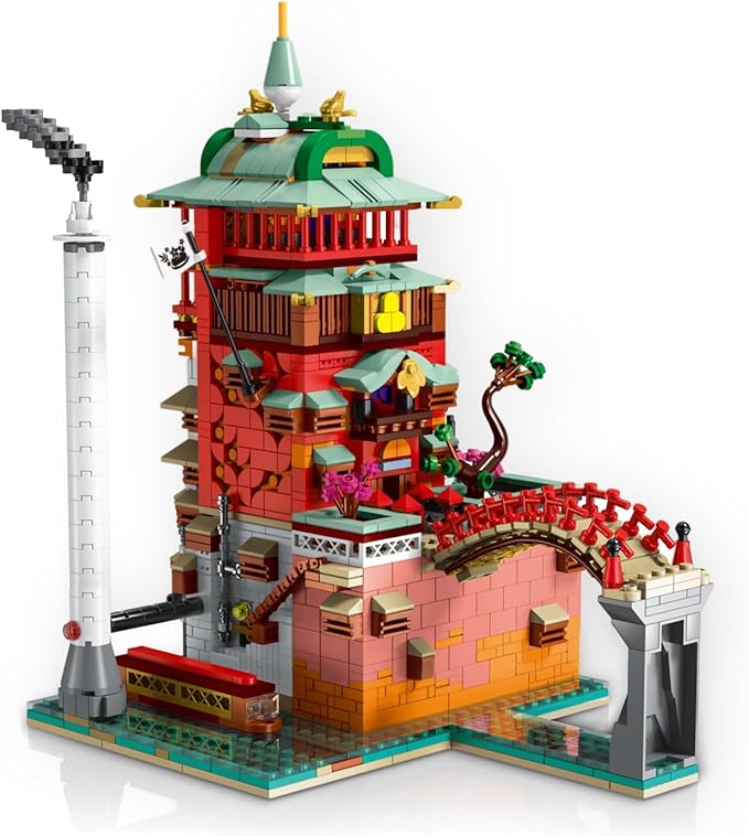 Flowers Japanese Castle House Building Kit Compatible with Lego Sets for adutls,Creator Architecture Building Model Set for Girls 8-14 Years Up Movie Lover 1826 pcs