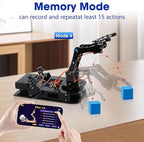 4DOF Robotic Arm Kit for Kids Compatible with Arduino IDE, Programming ESP32 Smart Robot Arm Building Kit STEM Educational Desktop Toy with Joystick and Web App Control for Children Ages 8+ and Adults