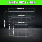 3Pcs Clear Stamp Blocks Set, Square Acrylic Blocks for Stamping With Grid Lines, Tools for Scrapbooking Crafts