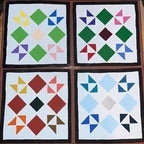 Barn Quilt Stencils for Crafts Reusable 12” Quilt Block Stencil Drawing Templates for Painting on Wood Wall Canvas Fabric