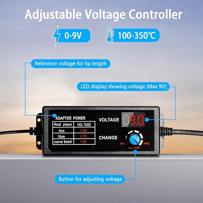 Foam Cutter Tool with Digital Voltage Controller, 100-240V /18W 4 in 1 Hot Foam Cutter Set with Marker Pen