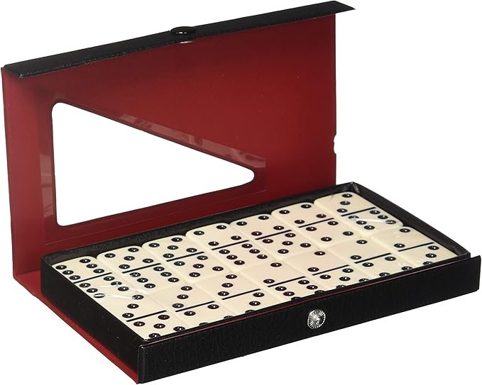 CHH D6 Standard Dominoes Ivory with White Pips