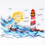 Uniquilling Quilling Kits Paper Quilling Kit for Adults Beginner, 8 * 10 in Paper Filigree Painting Kits, DIY Kits for Adults with Quilling Tools, Modern Wall Art for Living Room