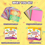 Pigipigi Kids Craft Origami Paper Kit for Kids Ages 5-8 8-12, with Guiding Book, 208 Sheets DIY Art and Crafts Supplies, Colorful Folding Papers Set Projects Gifts Activity for Boy Girl Toys(Cartoon)