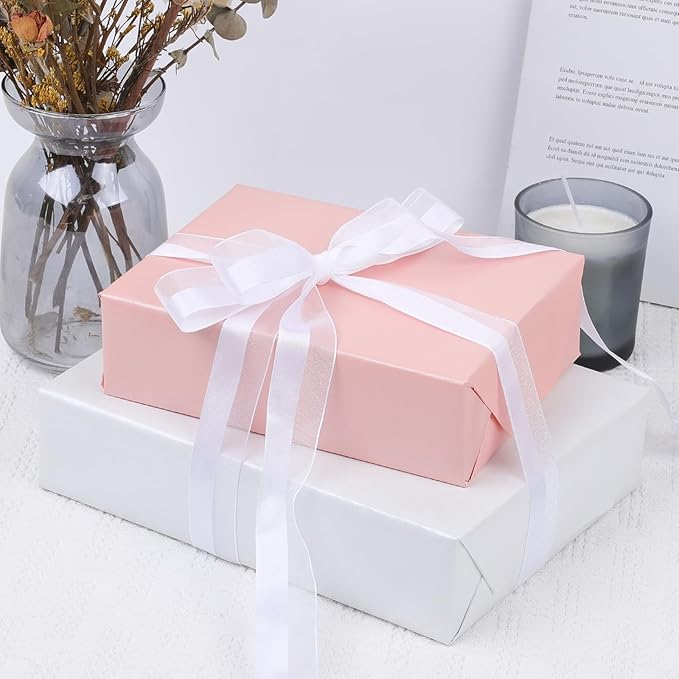 NESCCI Oversized Matte Wrapping Paper,Double Sided Solid Color Pearly-Lustre Paper,Gift Wrapping Paper,Perfect for Wedding,Valentine's Day,Birthday,Christmas,Baby Shower (30 Inches X 32.8 Feet)