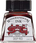 Winsor & Newton, Deep Red Drawing Ink, 14ml Bottle, Acrylic