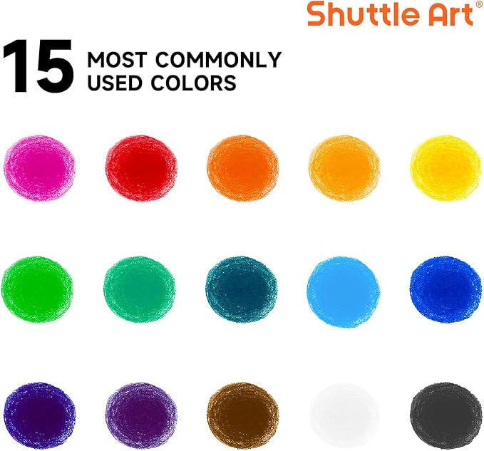 Tempera Paint Sticks, 15 Colors Solid Tempera Paint for Kids, Super Quick-drying, Washable, Works Great on Paper Wood Glass Ceramic Canvas
