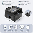 ShinePick Automatic Card Shuffler, Electric Shuffling Machine with 2000mAh Rechargeable Battery, Low Noise Card Shuffler - Automatic and Manual Mode for Poker, Phase 10, UNO, Skip-Bo