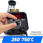 WEP 939D-V Wood Burning Kit 250-750℃/482-1382℉Adjustable Wood Burning Tool with Detachable Pen, 20 Wood burner Tips, WoodBurning Pen Holder Suitable for Pyrography, Leather Burning Kit