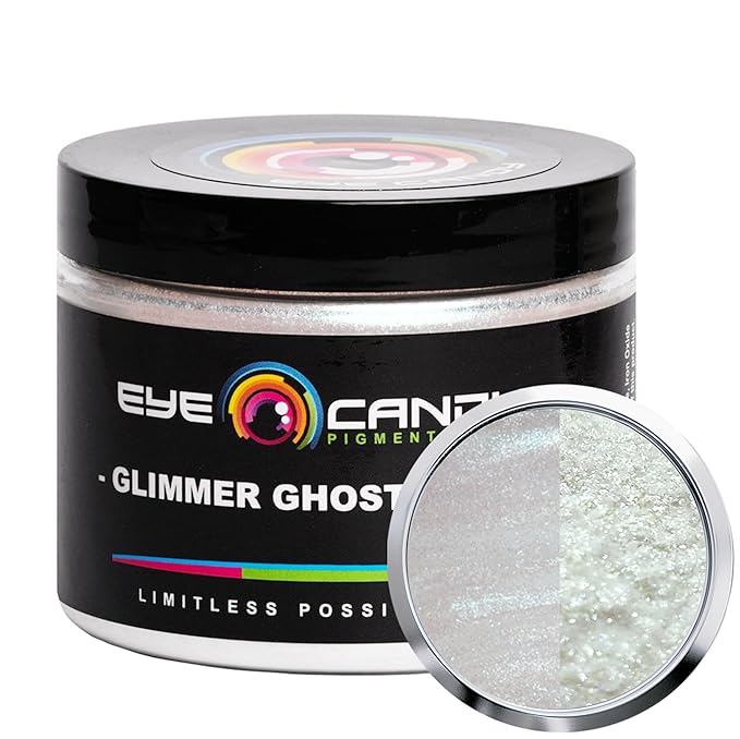 Eye Candy Pigments Premium Ghost Mica Powder - Glimmer Ghost Green (50gr) - for Epoxy, Resin, Soap, Paint, Woodworking, Acrylic Pouring, Bath Bombs, Fishing Lures - DIY Arts and Crafts Additive