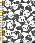 iampanda Spiral Journal Notebook,Cute Strong Twin-Wire Binding with Premium Paper for Girl Women,60 Sheets A5 College Ruled Notebook/Journal,Perfect for School Office Home Gifts,Smile Panda
